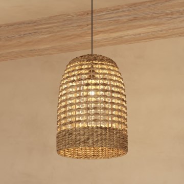 Atmosphera - Suspension filaire SAND 1xE27/40W/230V rotin/jacinthe d'eau