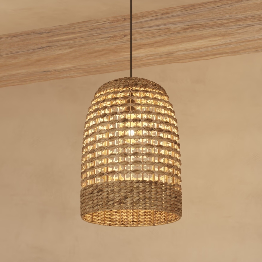 Atmosphera - Suspension filaire SAND 1xE27/40W/230V rotin/jacinthe d'eau