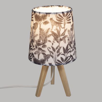 Atmosphera - Tafellamp JUNGLE 1xE14/25W/230V van grenenhout
