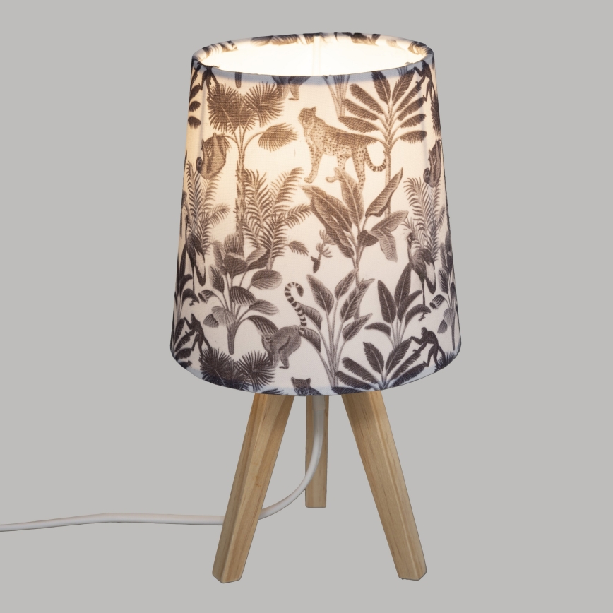 Atmosphera - Tafellamp JUNGLE 1xE14/25W/230V van grenenhout