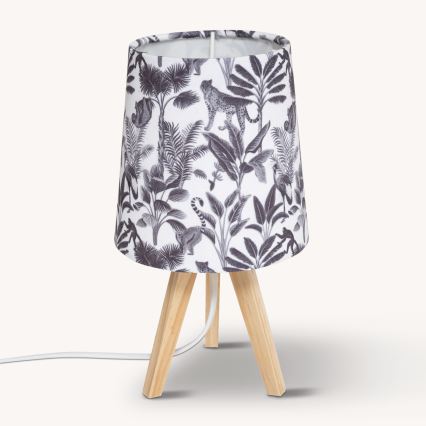 Atmosphera - Tafellamp JUNGLE 1xE14/25W/230V van grenenhout