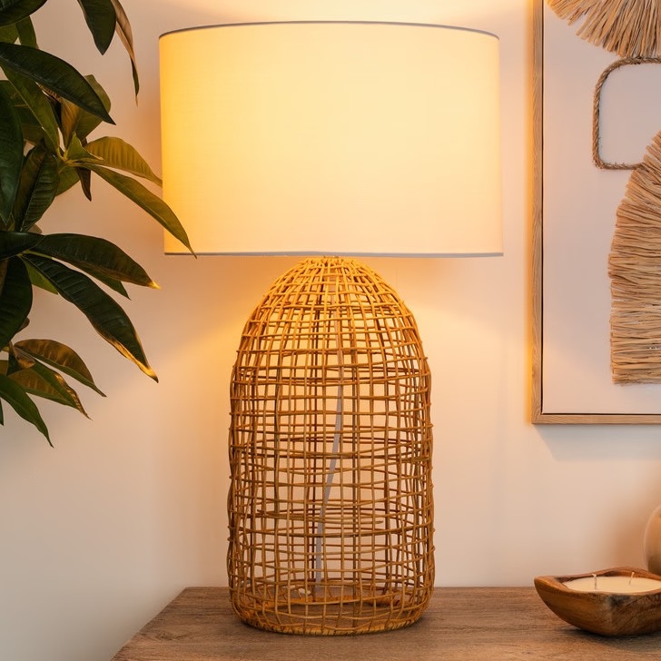 Atmosphera - Tafellamp KARLA 1xE27/25W/230V rotan