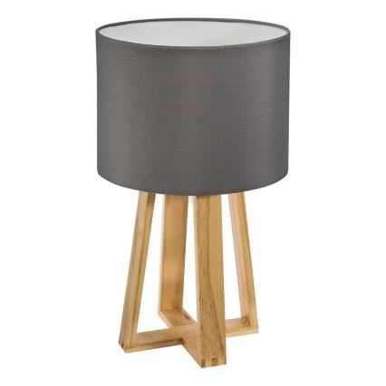 Atmosphera - Tafellamp MOLU 1xE27/25W/230V grenen/grijs