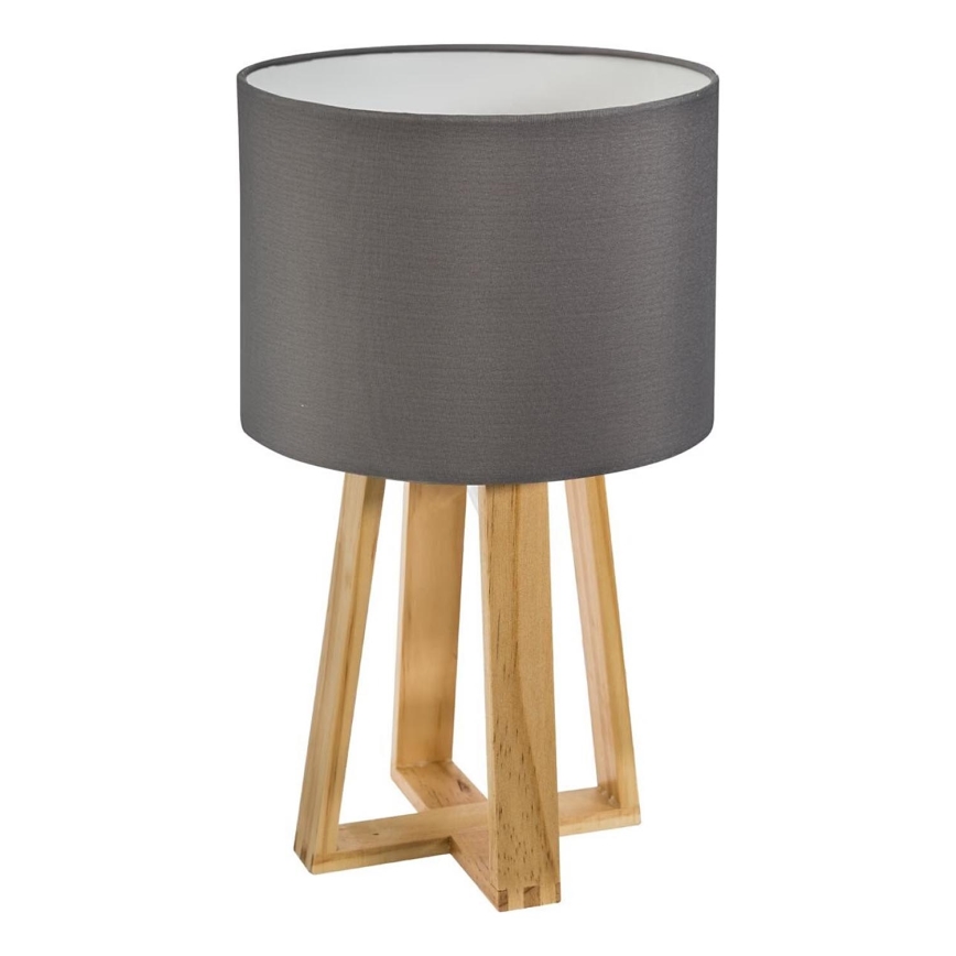 Atmosphera - Tafellamp MOLU 1xE27/25W/230V grenen/grijs