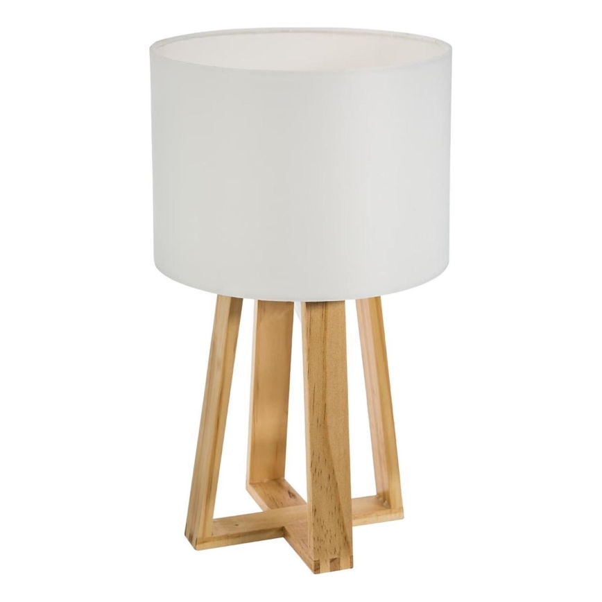 Atmosphera - Tafellamp MOLU 1xE27/25W/230V grenen/wit