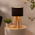 Atmosphera - Tafellamp MOLU 1xE27/25W/230V grenen/zwart