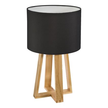Atmosphera - Tafellamp MOLU 1xE27/25W/230V grenen/zwart