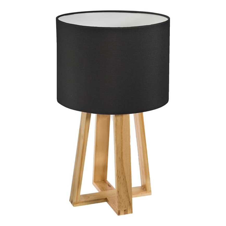 Atmosphera - Tafellamp MOLU 1xE27/25W/230V grenen/zwart