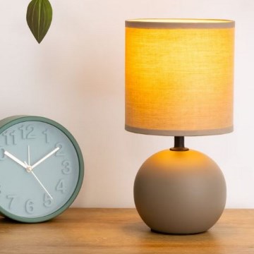 Atmosphera - Tafellamp TIMÉO 1xE14/60W/230V taupe/crème