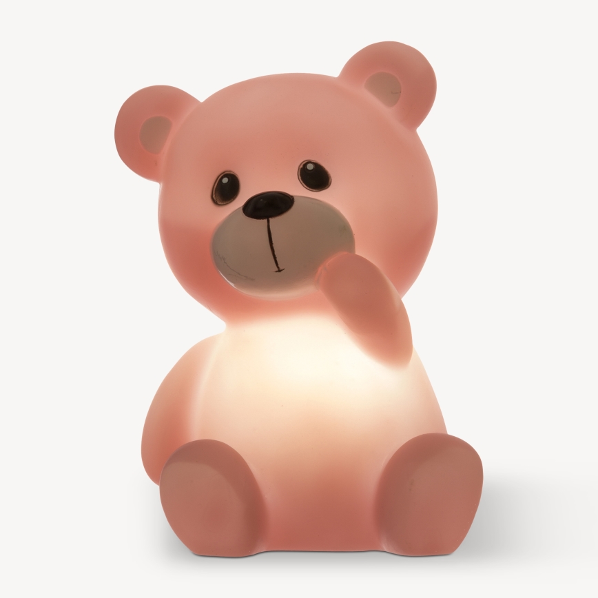 Atmosphera - Veilleuse LED pour enfants TEDDY LED/3xLR44 rose