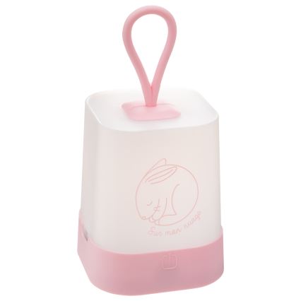 Atmosphera - Veilleuse tactile rechargeable pour enfants RABBIT LED/3,7V 1200 mAh rose