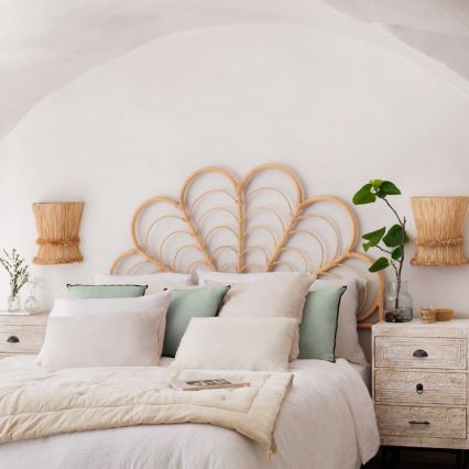 Atmosphera - Wandlamp LOA 1xE27/40W/230V raffia bast