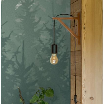 Atmosphera - Wandlamp WILD 1xE27/25W/230V grenen