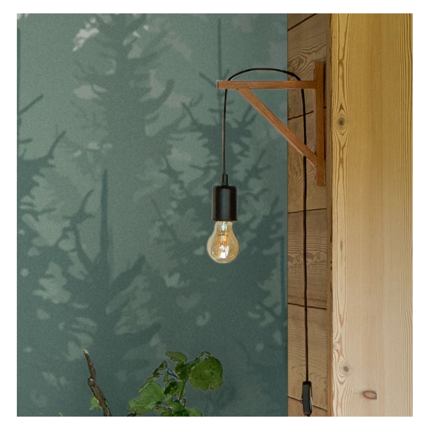 Atmosphera - Wandlamp WILD 1xE27/25W/230V grenen
