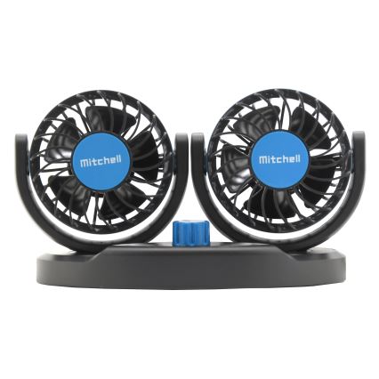 Auto dashboard fan met USB 3W/5V zwart