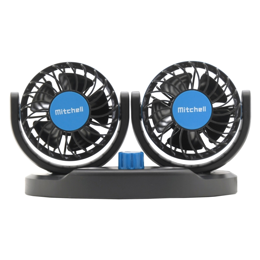 Auto dashboard fan met USB 3W/5V zwart