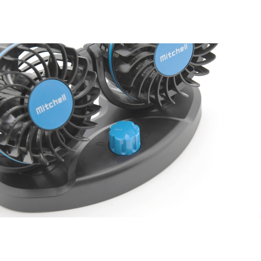 Auto dashboard fan met USB 3W/5V zwart