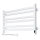AVANGARD handdoekradiator voor badkamer met thermostaat, 316 W / 230 V, 50,6 cm, IP44, wit, links, vierkant