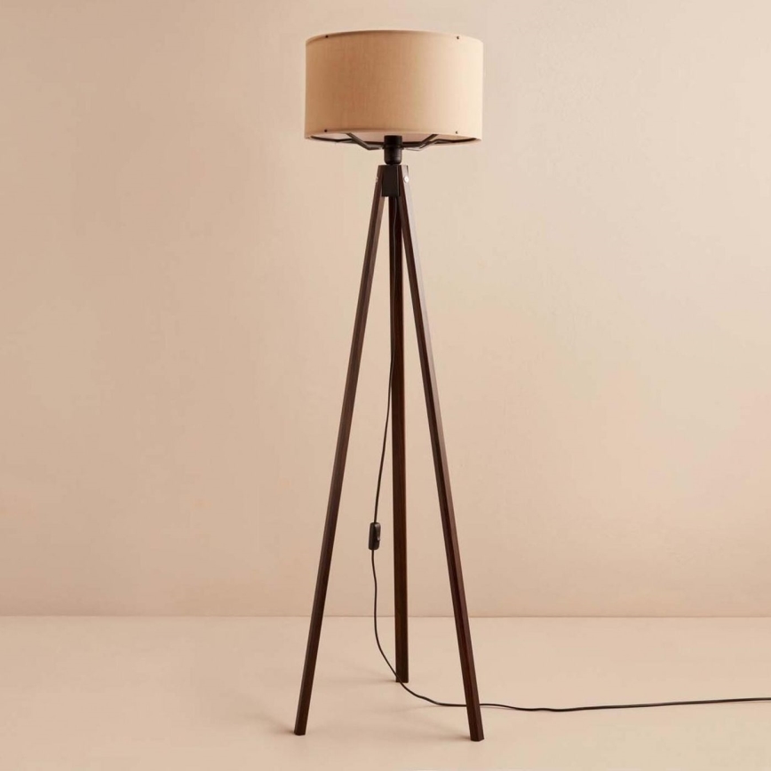 AYD 1xE27/40W/230V bruine/beige vloerlamp