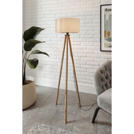 AYD 1xE27/40W/230V zwarte/brown vloerlamp