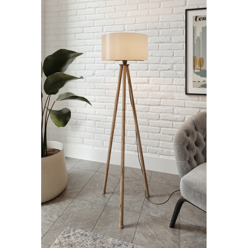 AYD 1xE27/40W/230V zwarte/brown vloerlamp