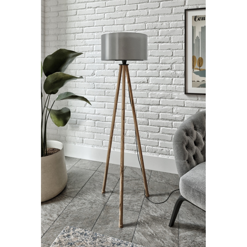 AYD 1xE27/40W/230V zwarte/brown vloerlamp