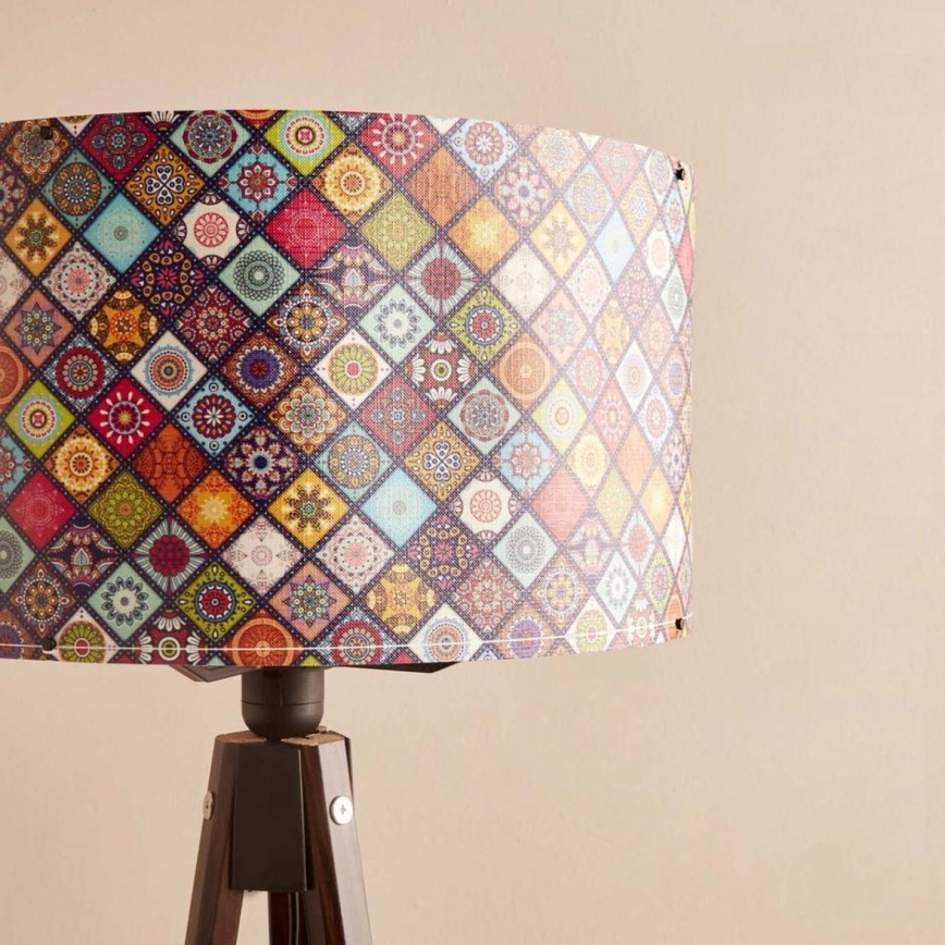 AYD Vloerlamp 1xE27/40W/230V bruin/multi-kleur