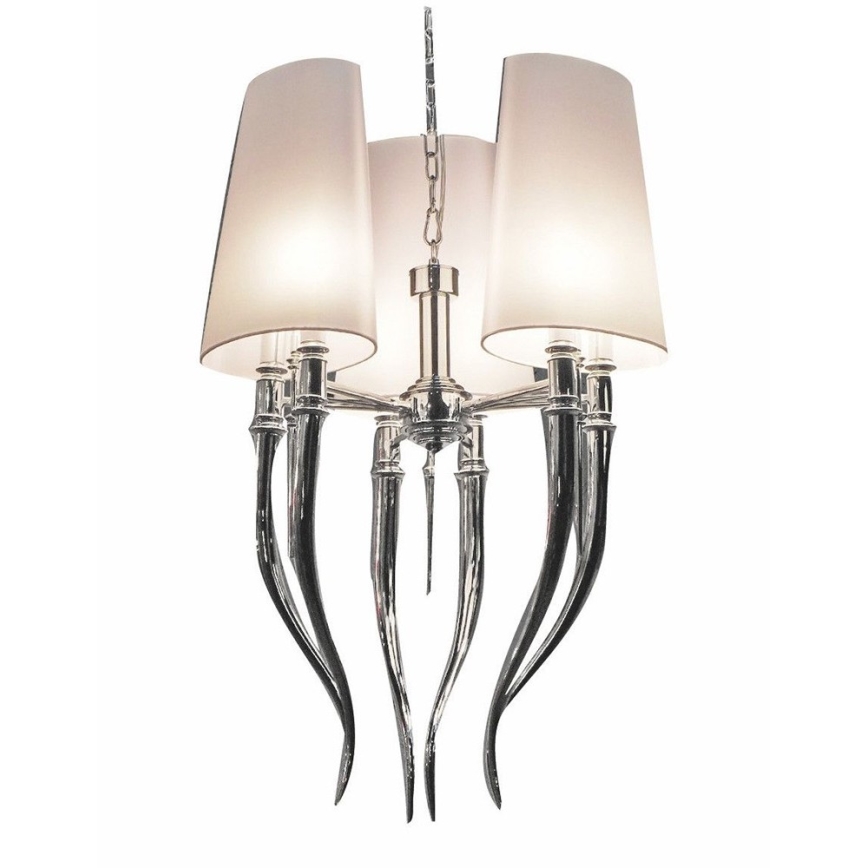 Azzardo AZ0028 - Hanglamp aan ketting DIABLO 6xE14/11W/230V wit