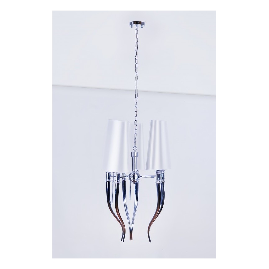 Azzardo AZ0028 - Hanglamp aan ketting DIABLO 6xE14/11W/230V wit