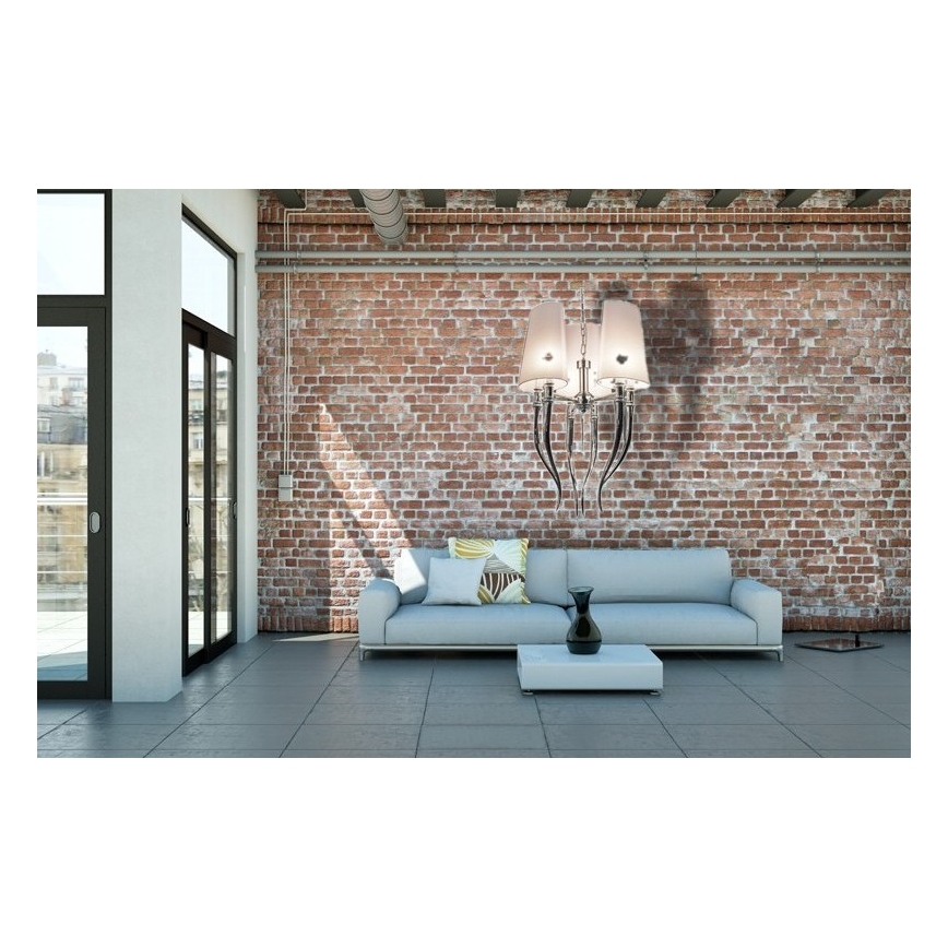 Azzardo AZ0028 - Hanglamp aan ketting DIABLO 6xE14/11W/230V wit