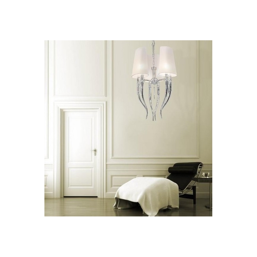 Azzardo AZ0028 - Hanglamp aan ketting DIABLO 6xE14/11W/230V wit