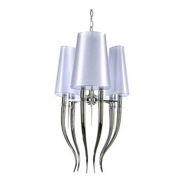 Azzardo AZ0028 - Suspension avec chaîne DIABLO 6xE14/11W/230V blanc