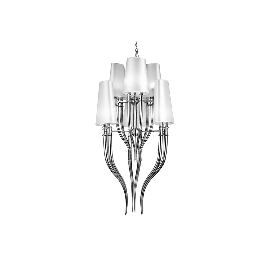 Azzardo AZ0173 - Lustre sur chaîne DIABLO 12xE14/11W/230V blanche