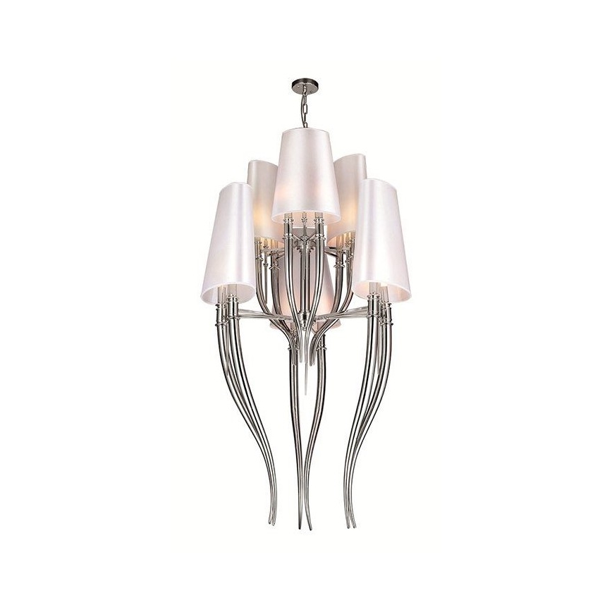 Azzardo AZ0173 - Lustre sur chaîne DIABLO 12xE14/11W/230V blanche
