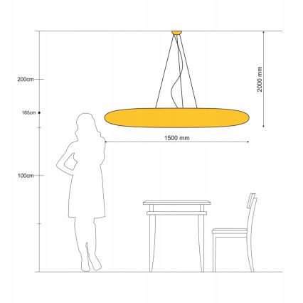 Azzardo AZ0289 - Hanglamp aan koord ACRYLIO 6xT5/40W/230V