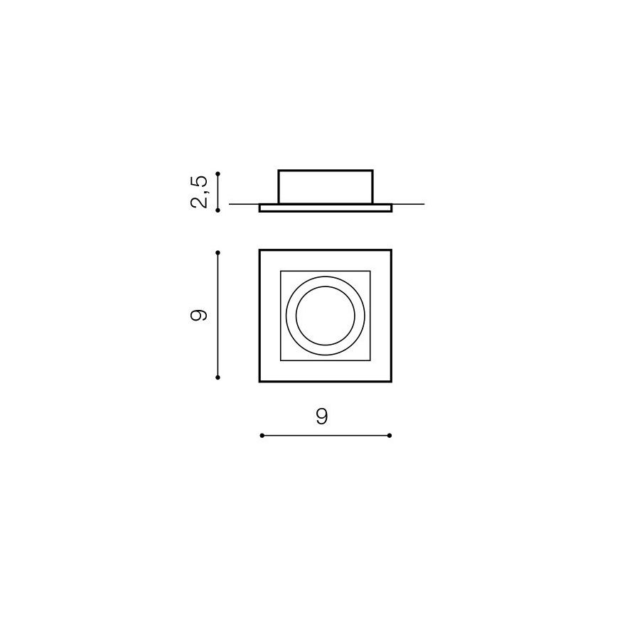 Azzardo AZ0797 - Spot encastrable PACO 1xGU10/50W/230V