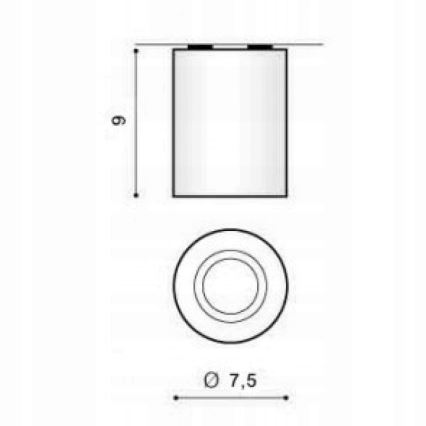 Azzardo AZ1110 - Plafonnier BORIS 1xGU10/50W/230V