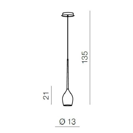 Azzardo AZ1220 - Suspension fil IZZA 1xE14/40W/230V