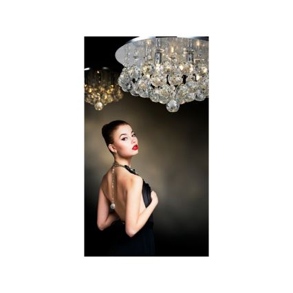 Azzardo AZ1286 - Plafonnier en cristal BOLLA 5xG9/40W/230V