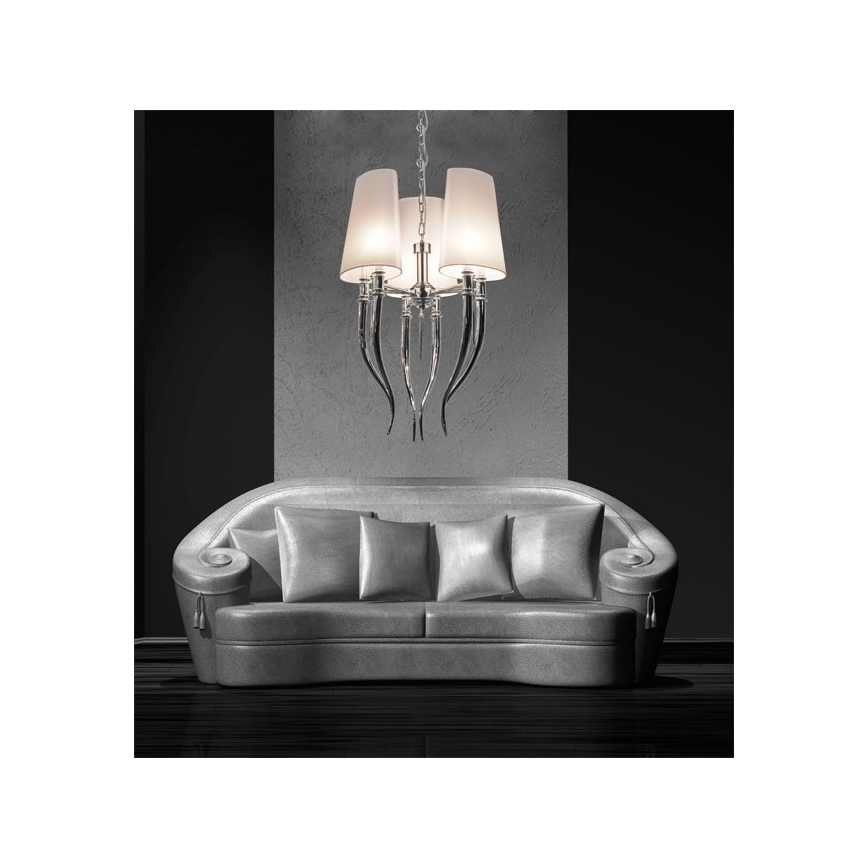 Azzardo AZ1345 - Hanglamp aan ketting DIABLO 6xE14/11W/230V zwart
