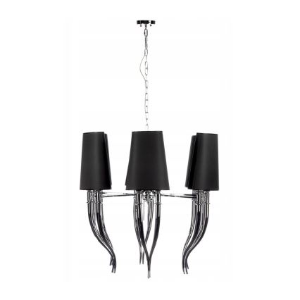 Azzardo AZ1390 - Hanglamp aan ketting DIABLO 12xE14/11W/230V zwart