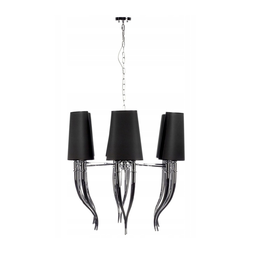 Azzardo AZ1390 - Hanglamp aan ketting DIABLO 12xE14/11W/230V zwart