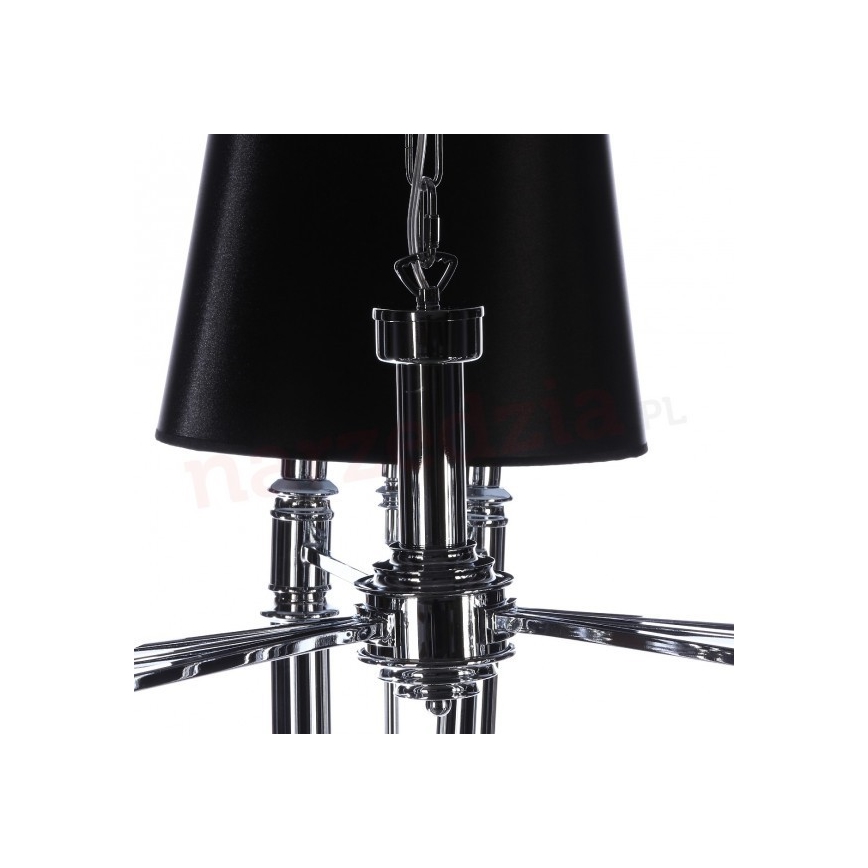 Azzardo AZ1417 - Hanglamp aan ketting DIABLO 12xE14/11W/230V zwart