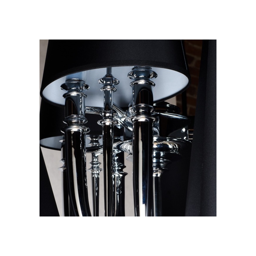Azzardo AZ1417 - Hanglamp aan ketting DIABLO 12xE14/11W/230V zwart