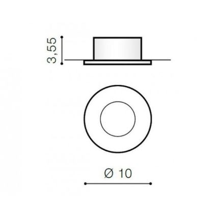 Azzardo AZ1714 - Buiten inbouwverlichting OSCAR 1xGU10/50W/230V IP44