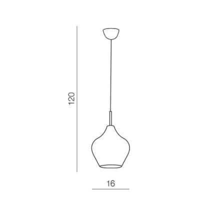 Azzardo AZ2148 - Suspension avec fil AMBER MILANO 1xG9/40W/230V