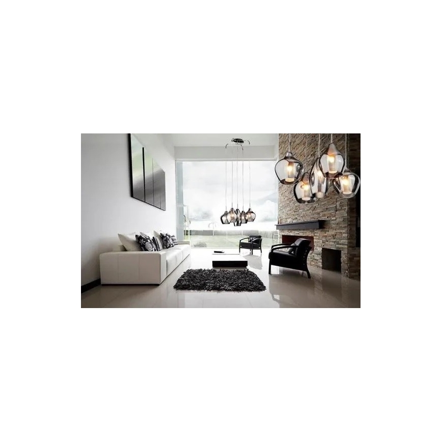 Azzardo AZ2149 - Hanglamp aan koord AMBER MILANO 3xG9/40W/230V