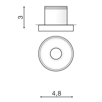 Azzardo AZ2234 - Spot encastrable OKA 1xLED/3W/230V CRI 90