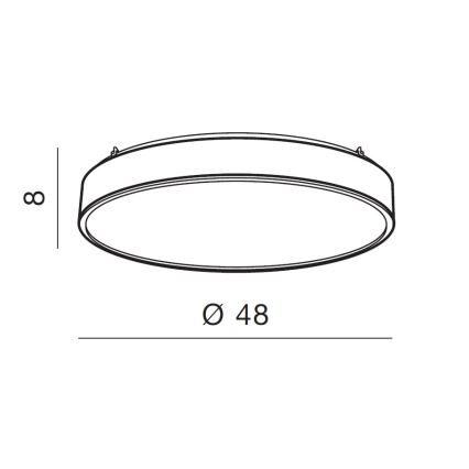 Azzardo AZ2716 - Plafonnier LED à intensité variable COLLODI 1xLED/50W/230V + télécommande