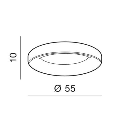 Azzardo AZ2726 - Plafonnier à intensité variable SOVANA 1xLED/50W/230V+ télécommande